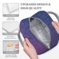 thumbnail image 3 of Fotbe Violet Glitter Bolsa de Almuerzo con Estampado, Lonchera Aislada, Contenedor de Comida Reutilizable Tipo Cooler a Prueba de Fugas, 3 of 6