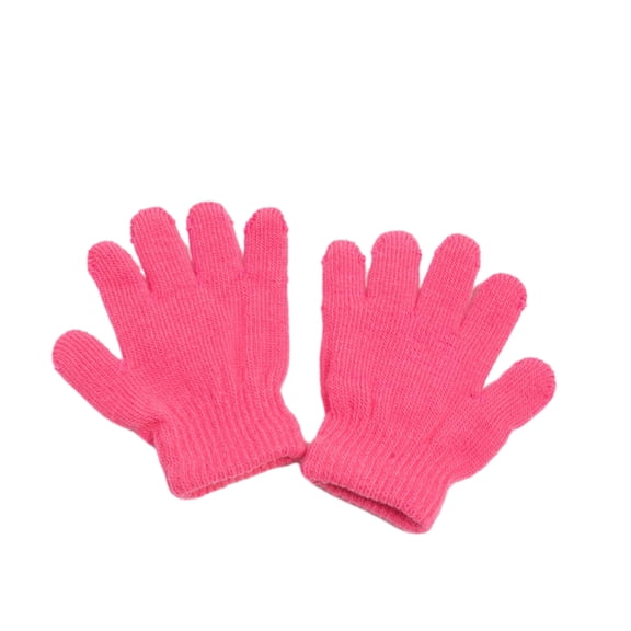 Stretchy Winter Gloves for Children Colorful & Warm Knitted Gloves Unisex Full Finger Gloves Fun & Warm Gloves for Kids