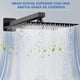 thumbnail image 4 of Grifos de Ducha Empotrados Set, Conjunto de Ducha, Ducha Negro para Baño Sistema de Ducha, Set de Ducha Incluyendo Ducha de Cabeza de 25 cm*25 cm, Ducha de Mano (Negro Mate), 4 of 8
