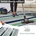 thumbnail image 5 of Green Grey Striped Outdoor Rug for Patio/Deck/Porch, Non-Slip Large Area Rug 5 x 8 Ft, Farmhouse Stripes Modern Abstract Art Indoor Outdoor Rugs Washable Area Rugs, Camping Rug Carpet Runner, 5 of 8