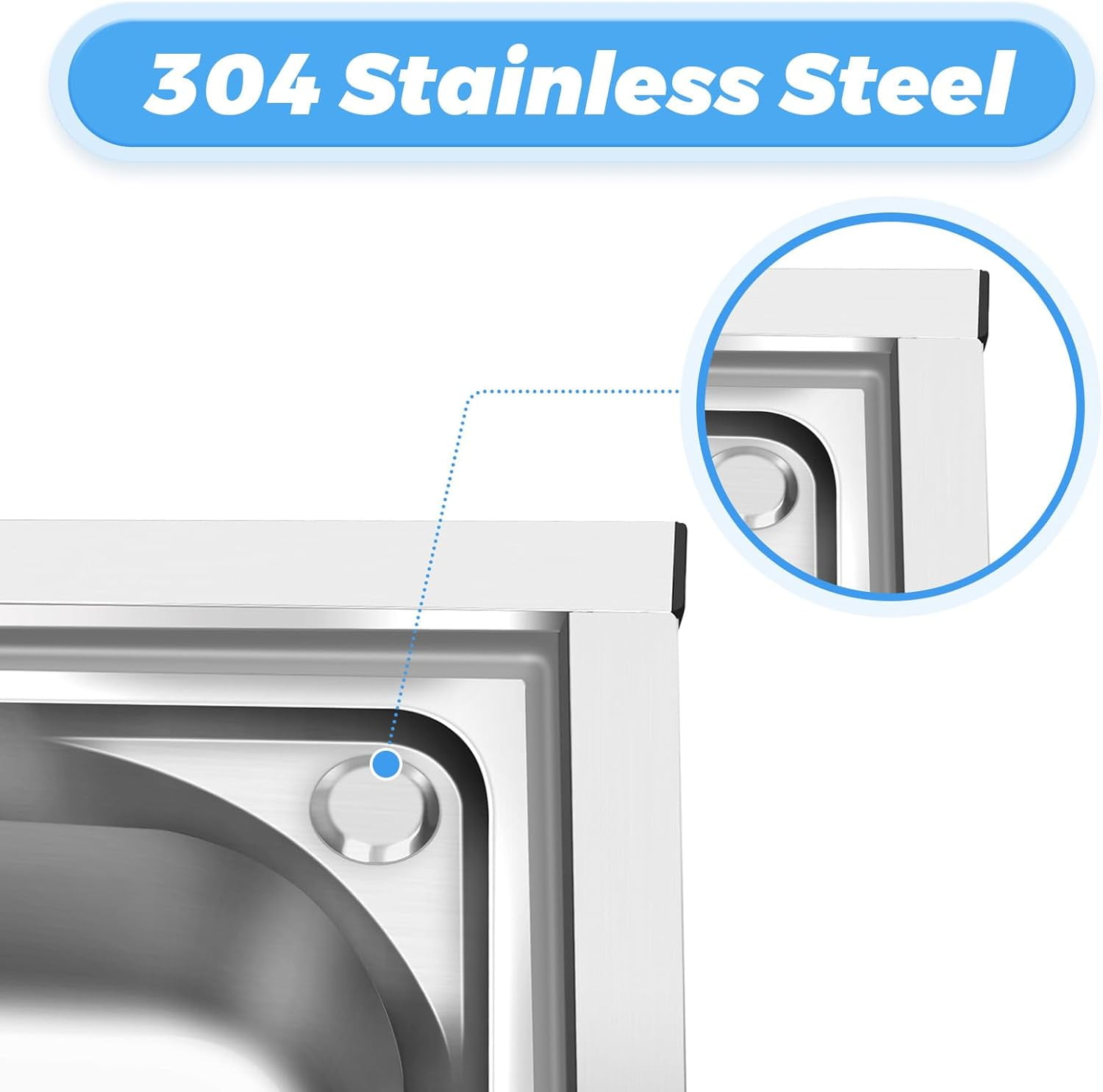 Miumaeov Large Double Bowl Kitchen Sinks, Stainless Steel Utility Sink with 2-Tier Shelves, Indoor/Outdoor Sink for Garage, Farmhouse