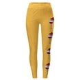 thumbnail image 4 of Arlun Christmas Leggings for Women High Waist Stretchy Christmas Graphic Print Workout Leggings Soft Lightweight Comfortable Casual Tight Pants Xmas Themed Leggings Yellow7 XL, 4 of 4
