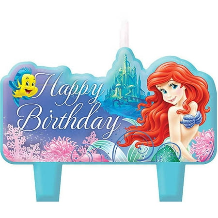  Little  Mermaid  Birthday  Candle Set 4 Pack Party  