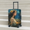 thumbnail image 5 of Artistic Night Sky Sunflower Princess Luggage Cover Anti Scratch, Elastic Suitcase Protector Suitcase Covers for Luggage Fits 18-32 Inch Luggage, 5 of 5