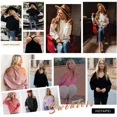 thumbnail image 4 of HOTAPEI Criss Cross Sweaters for Women Trendy Off Shoulder Sweater Long Sleeve V Neck Knitted Pullover Sweaters Jumper Tops, 4 of 5
