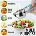 thumbnail image 2 of Zulay Kitchen Stainless Steel Lemon Squeezer Manual Citrus Press Juicer and Lime Squeezer - Blue, 2 of 8