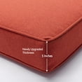 thumbnail image 5 of Orange 2-Pack Outdoor Chaise Lounge Cushions, 5'' Thick Olefin Patio Cushions with Removable Covers, Fade Resistant & Water Resistant Chaise Cushions for Poolside Patio Furniture, Fits 72-74''Lounges, 5 of 10