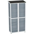 thumbnail image 3 of GDLF Outdoor Storage Cabinet Wood & Metal Garden Tool Shed Waterproof Sturdy 66" H, 3 of 10