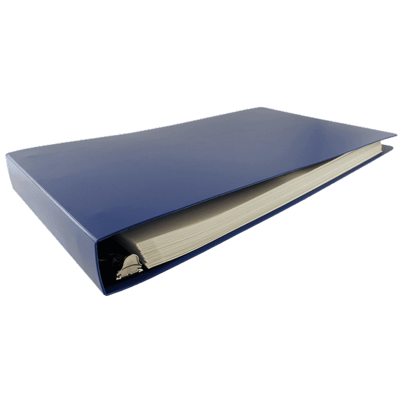 11x17 Binder Poly Panel Featuring a 1.5" Angle-D Ring Blue