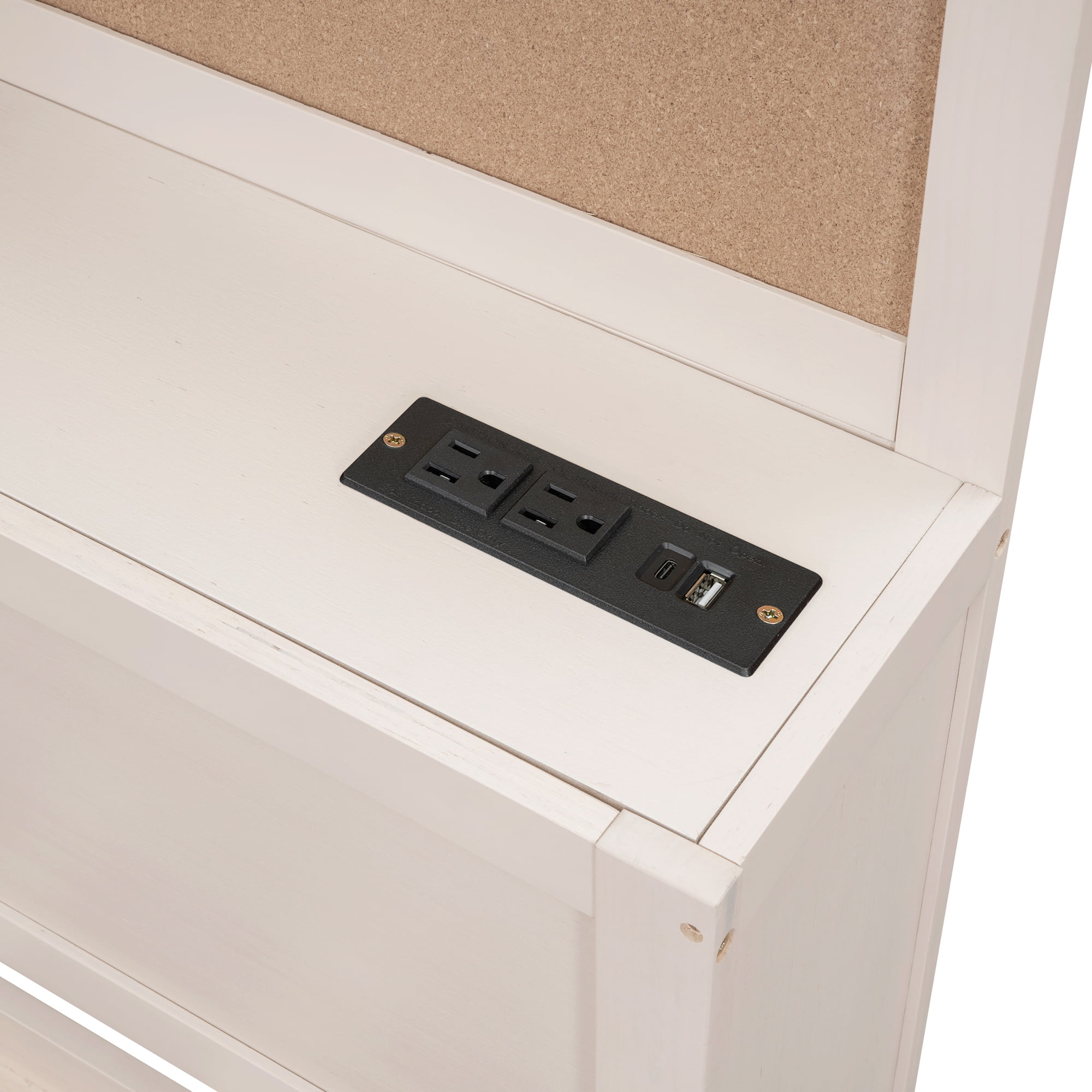 Sailvan Full Size Wooden Daybed with 3 Storage Drawers, Upper Soft Board, Shelf, Set of Sockets