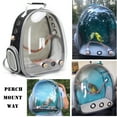 thumbnail image 3 of Halinfer Bird Backpack Carrier, Clear Bubble Window Bird Travel Backpack with Tray and Standing Perch, 3 of 6