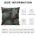 thumbnail image 5 of Leisuo Pillow Case Watercolor Christmas Pattern Cone Winter Fir Floral Cones On Branch Dark Home Decor Throw Pillows Covers for Winter Decorations, 5 of 5