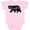 AD-Pink, variant on Montana Black Bear Silhouette Boys or Girls Baby Bodysuit