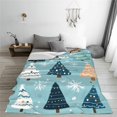 thumbnail image 4 of Manta navideña con bonito dibujo de árbol de Navidad, manta navideña, decoración navideña para sofá cama, viaje, 60 x 50 pulgadas, 4 of 8