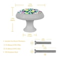 thumbnail image 4 of 4PCS Round Colorful Leaves Cabinet Fluorescence Knob Glowing in the Dark Furniture Drawer Pulls Handle with Screws, 4 of 5