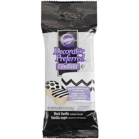 Fondant Sugar - (3 Pack) Wilton Decorator Preferred Fondant, Black, 4.4oz