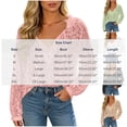 thumbnail image 6 of GERsome Long Sleeve Lace Shirts for Women Ruffled V-Neck Trendy Eyelet Tops for Summer Casual Green M, 6 of 6