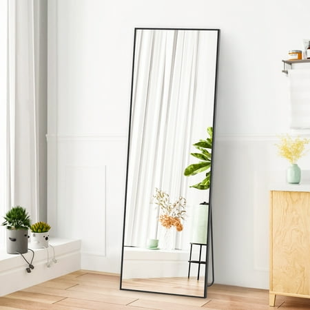 Condition photo showing New/Like New for CONCETTA 59 x16  Rectangle Full Length Mirror  Full Body Standing Mirror Floor Mirrors  Black