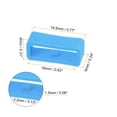 thumbnail image 2 of Uxcell 6pack Watch Strap Loop Fastener Rings 16mm Rubber Watch Holder Keeper Light Blue, 2 of 6