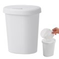 thumbnail image 4 of Garbage Can with Lid to Prevent Odor Desktop Trash Bin Small Kitchen Trash Can Easy Open Portable Waste Container, 4 of 6