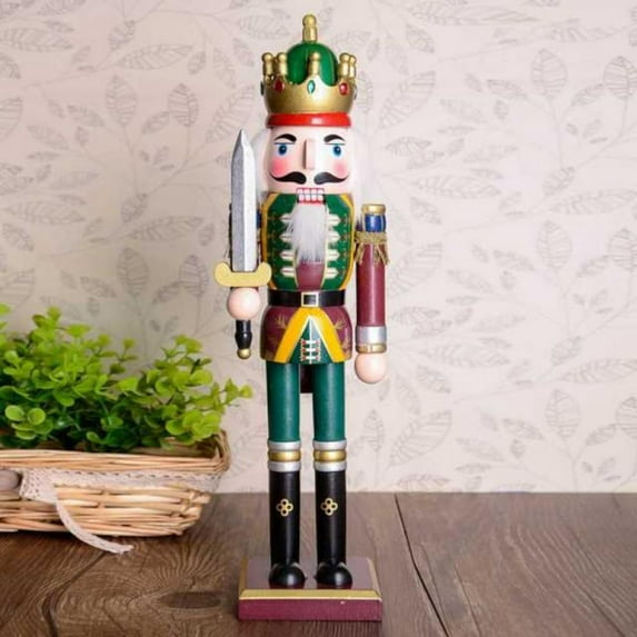 12 Inch Christmas Nutcracker Wooden Nutcracker Puppet Christmas Ornament Set Nutcracker Puppet Christmas Tree Home Office Party Decoration Gift (1Pack)