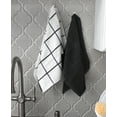 thumbnail image 5 of T-fal Solid and Check Parquet Kitchen Towel, Six Pack, Charcoal, 5 of 7