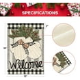 thumbnail image 5 of diyeu Gloves Holly Welcome Winter Garden Flag 12x18 Inch Double Sided, Buffalo Plaid Rustic Seasonal Yard Outdoor Decorative Flag, 5 of 6