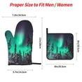 thumbnail image 2 of Naloa Northern Lights 2 Oven Mitts and Pot Holders 4 pcs Set, Cooking Baking Grilling Kitchen Oven Glove for Cooking, 2 of 6
