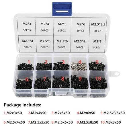 Sony Laptop 11 Inch TSV 500pcs Laptop Notebook Computer Screw Replacement Repair Kit for Lenovo Dell Toshiba Sony Samsung HP Gateway ()