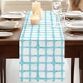 thumbnail image 3 of Table Runners 60 Inches Long Dress Scarves, Blue Plaid Farmhouse Kitchen/Dining Table Runner, Small Coffee Tablerunners, Farmhouse Buffalo Check Stripes Modern Geometric 13x60 Inch, 3 of 9