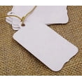 thumbnail image 5 of 500 PCS White Card Paper Rectangular Shape Tags Bonbonniere Wedding Favor Hang Tag with Free Natural Jute Twine, 5 of 5