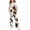 Brown, variant on Generic Teen Girl Cow Overalls Adjustable Straps Wide Leg Casual Jumpsuit Onesie