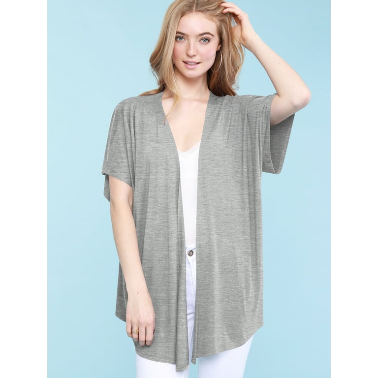 Dolman short shop sleeve cardigan