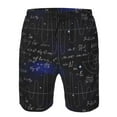 thumbnail image 3 of Tebeau Mathematica Science Print Men's Summer Beach Shorts Lightweight Elastic Waist Drawstring Casual Shorts with Pocket-Medium, 3 of 6