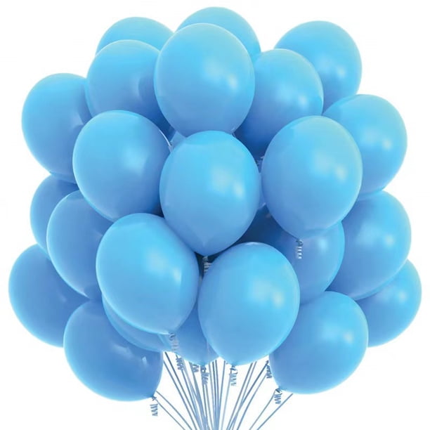 60 uds globos azul Pastel bebé globo azul látex globos azul claro como revelación de género Baby Shower cumpleaños decoraciones de fiesta temáticas azules