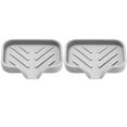 thumbnail image 6 of Troglfold soap dish 2 Silicone Soap Dishes for Shower/Bathroom/Kitchen (Grey),4.84"X3.82"X0.67", 6 of 10