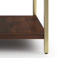 thumbnail image 4 of WyndenHall  Rhonda Solid Mango Wood & Metal Industrial Coffee Table - 34 W x 34 D x 18 H Dark Brown / Gold Industrial, Modern & Contemporary, 4 of 5