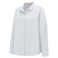 thumbnail image 6 of CAIXIA Classic Pleated Textured Blouse for Women with Lapel Collar and Roll Up Sleeves Lightweight Summer Button Down Shirt Blouses For Women,White, 6 of 7