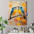 thumbnail image 4 of Qisvanset Framed Canvas Wall Art 12x16 Inch Bluejay Bird Bright Colorful Oil Painting Wall Art, 4 of 5