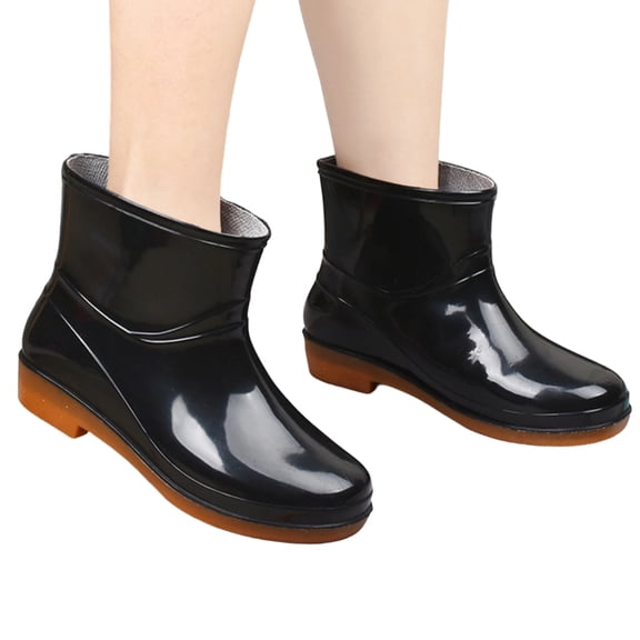 NexTorq Unisex Rain Boots Ankle Rainshoes Durable Rubber Sole Footwear Waterproof Mud Shoes Men Womens Non Slip Heavy Duty Wear Resistant Work Slip on Muck Wellies Outerwear for Rainy Days