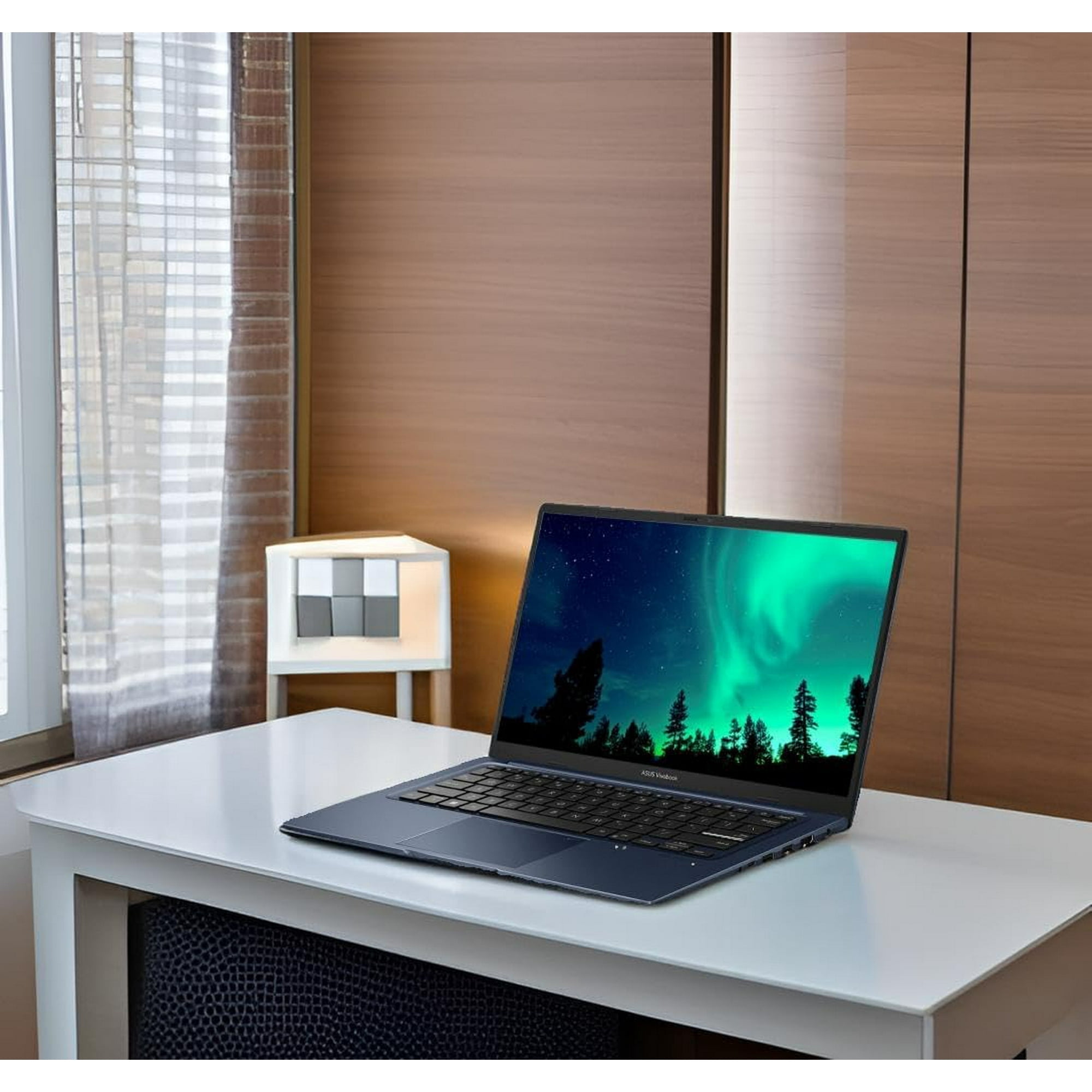 ASUS Vivobook 14 inch FHD Business Laptop, Intel Core i3-1315U Processor, 8GB RAM, 256GB SSD, Windows 11 Pro, Intel UHD Graphics, Wi-Fi, Bluetooth, Quiet Blue with Mazepoly Accessories