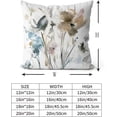 thumbnail image 3 of Brown Cream Grey Teal Floral Pillow Covers Watercolor Flower Couch 18x18'''' Pillow Cases Rustic Abstract Modern Throw Pillows Set of 2 Farmhouse Home Decor for Room Bedroom Bed Cushion Outdoor, 3 of 6