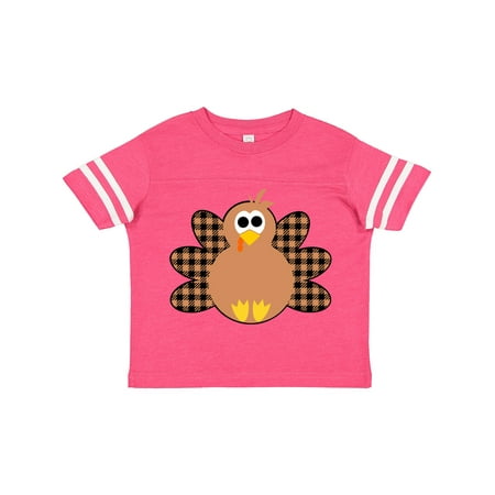 

Inktastic Thanksgiving Cute Plaid Turkey Gift Toddler Boy or Toddler Girl T-Shirt