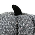 thumbnail image 6 of Northlight Woven Pumpkin Fall Harvest Decoration - 7.5" - Gray and Black, 6 of 7