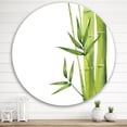 thumbnail image 2 of Designart 'The Forest of Bamboo Branches V' Tropical Circle Metal Wall Art 29x29 - Disc of 29, 2 of 5