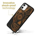 thumbnail image 3 of Case Yard Wooden Case for iPhone-11 Soft TPU Silicone cover Slim Fit Shockproof Wood Protective Phone Cover for Girls Boys Men and Women Supports Wireless Charging Ice Skull Design, 3 of 7