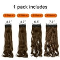 thumbnail image 3 of 4Pcs Curly Weave Clip in Hair Extensions, Hair Pieces with 11 Clips, 24 inch Wavy Hairpieces for Women Beauty and Fashion- Ash Blonde Mix Bleach Blonde 280g Per Set, 3 of 6