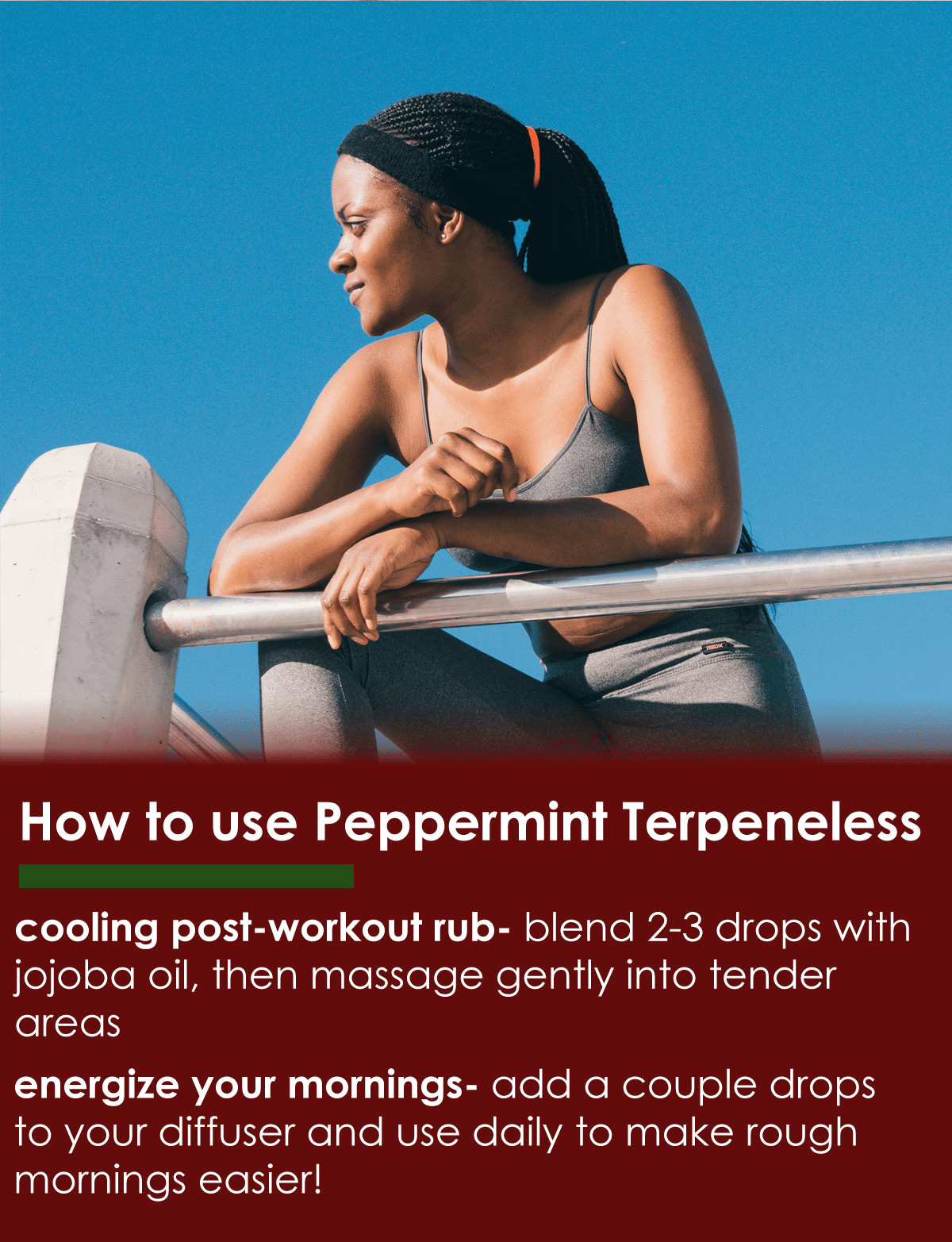 GreenHealth Peppermint (Terpeneless) Essential Oil, 32 fl oz Aluminum Bottle w/ Locking Cap