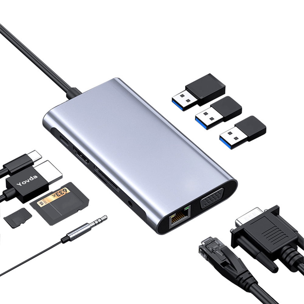 5Gbps Data Transmission Type C to USB Memory Card Slot HDMI 4K Docking Station