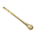 thumbnail image 1 of Stainless Steel Metal Drinking Straw Spoon Resuabl Washable Stirring Scoop Gold, 1 of 5